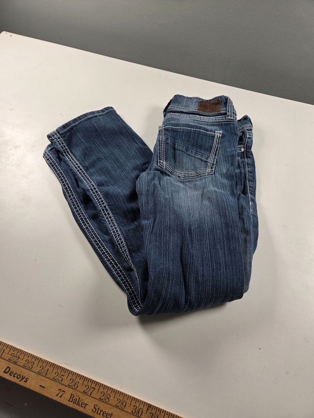 BKE Sabrina Jeans Womens 29x 31.5 Blue Bootcut Denim Stretch Mid Rise
